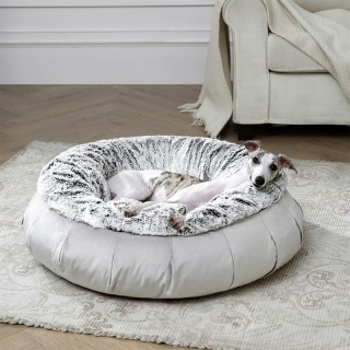 Round Donut Cat Bed Calming Washable Pet Bed